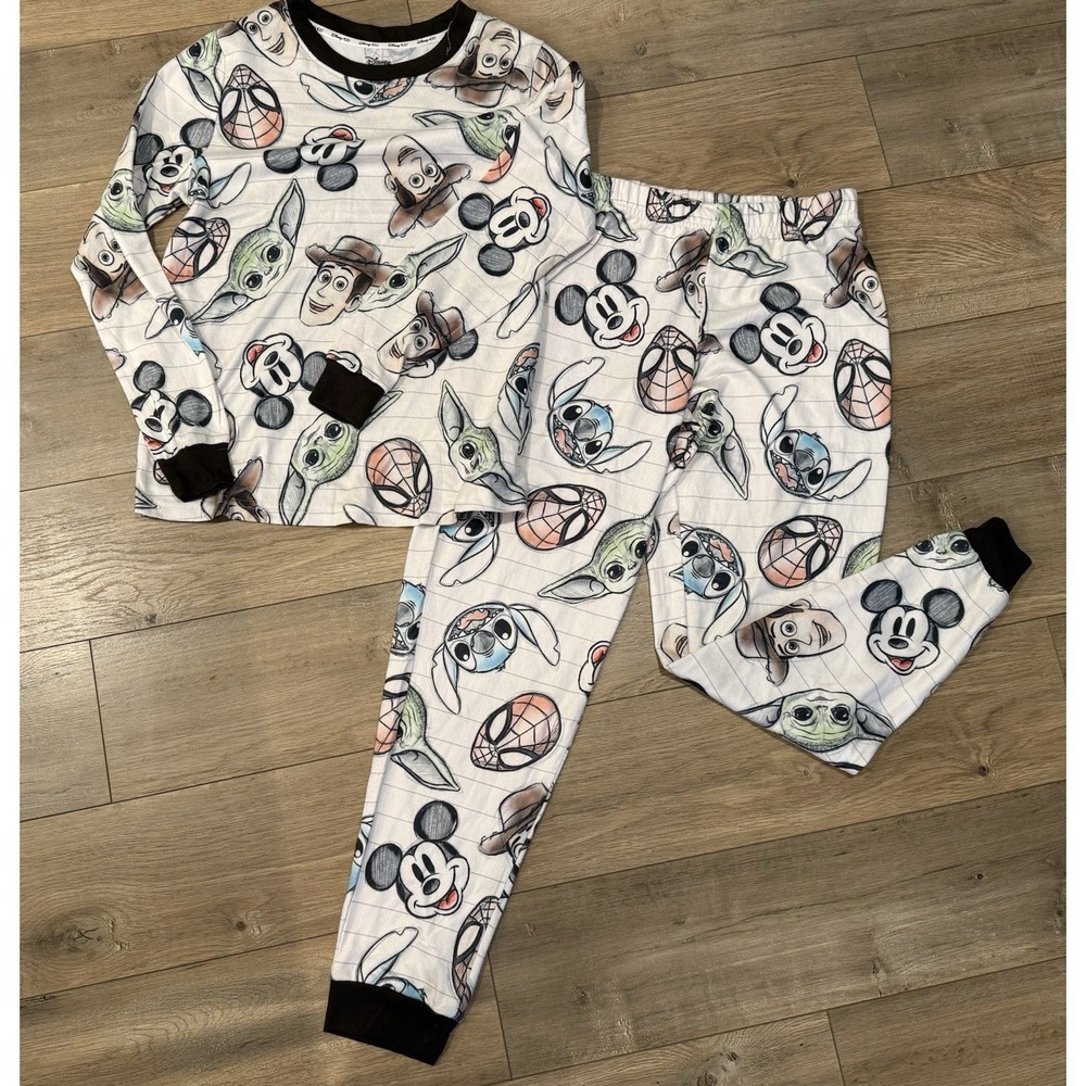 Disney 100 Years Of‎ Magic PJ Set Yoda, Mickey, Spider-Man, Woody Size Adult XS